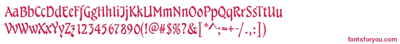 TampicoRegular Font – Red Fonts on White Background