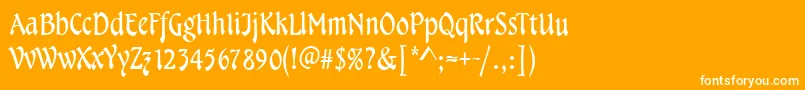 フォントTampicoRegular – オレンジの背景に白い文字