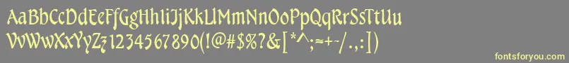 TampicoRegular Font – Yellow Fonts on Gray Background