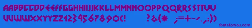 Ds Nova Black Font – Purple Fonts on Blue Background