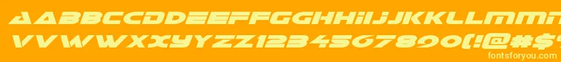 Galantital Font – Yellow Fonts on Orange Background