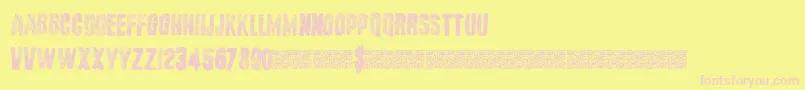 Majorstripe Font – Pink Fonts on Yellow Background