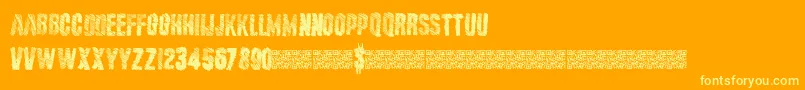 Majorstripe Font – Yellow Fonts on Orange Background
