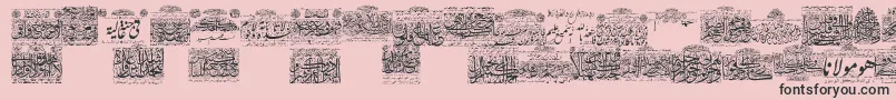 MyFontQuraan1 Font – Black Fonts on Pink Background