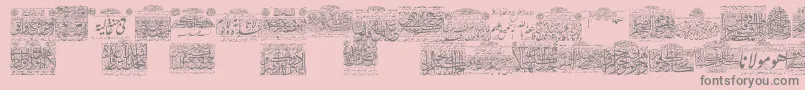Czcionka MyFontQuraan1 – szare czcionki na różowym tle
