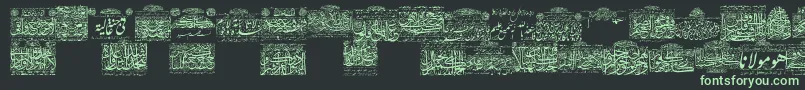 MyFontQuraan1 Font – Green Fonts on Black Background