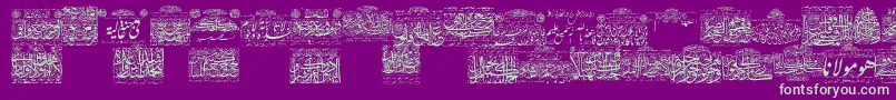MyFontQuraan1 Font – Green Fonts on Purple Background