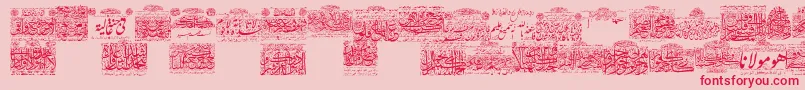 Police MyFontQuraan1 – polices rouges sur fond rose