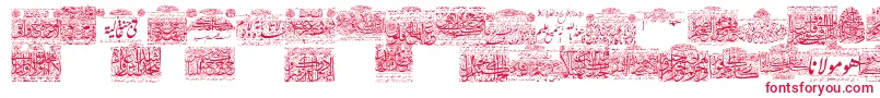 MyFontQuraan1 Font – Red Fonts on White Background