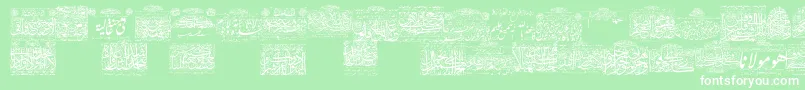 Police MyFontQuraan1 – polices blanches sur fond vert