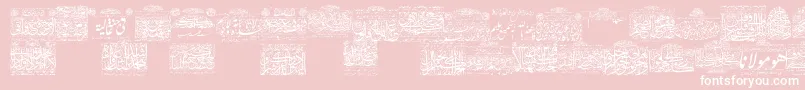 MyFontQuraan1 Font – White Fonts on Pink Background