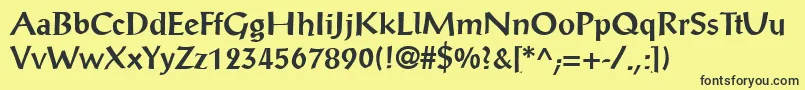 PortalantiquaBold Font – Black Fonts on Yellow Background