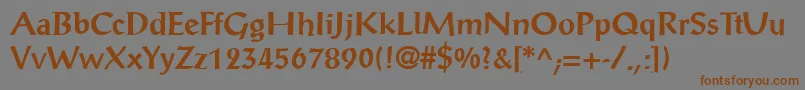 PortalantiquaBold Font – Brown Fonts on Gray Background