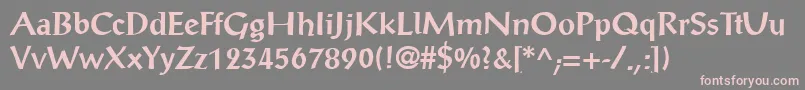 PortalantiquaBold Font – Pink Fonts on Gray Background