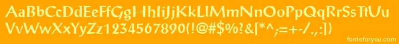 PortalantiquaBold Font – Yellow Fonts on Orange Background