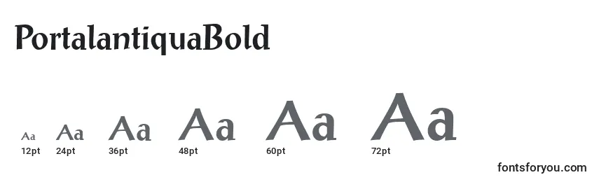 PortalantiquaBold Font Sizes