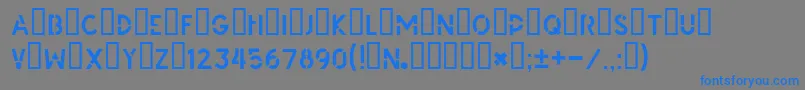Gost1419296Part1-Schriftart – Blaue Schriften auf grauem Hintergrund