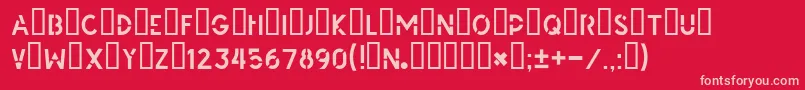 Gost1419296Part1 Font – Pink Fonts on Red Background