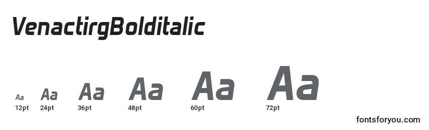 VenactirgBolditalic Font Sizes