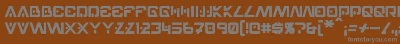 Hellpoint-fontti – harmaat kirjasimet ruskealla taustalla