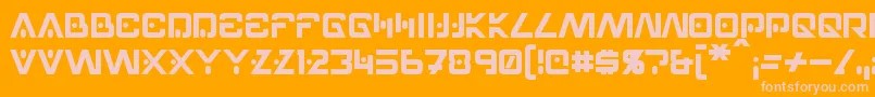 フォントHellpoint – オレンジの背景にピンクのフォント