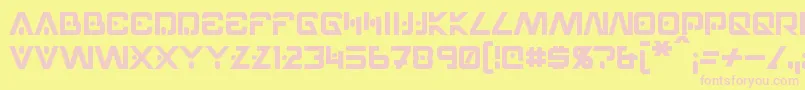 Шрифт Hellpoint – розовые шрифты на жёлтом фоне