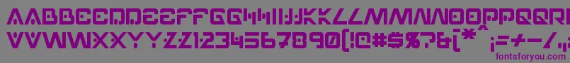 フォントHellpoint – 紫色のフォント、灰色の背景