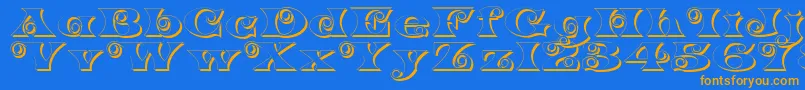 Lisätietoja K22SpiralSwashShadow-fontista K22SpiralSwashShadow-fontti – oranssit fontit sinisellä taustalla