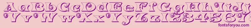 K22SpiralSwashShadow Font – Purple Fonts on Pink Background