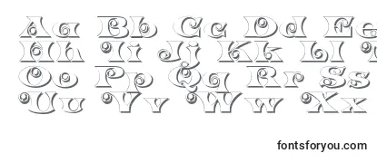 K22SpiralSwashShadow-fontti