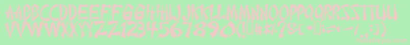 Chinese Font – Pink Fonts on Green Background