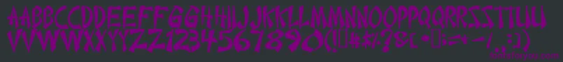 Chinese Font – Purple Fonts on Black Background