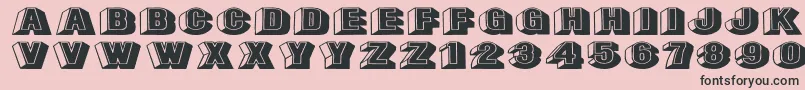 Leecapsex Font – Black Fonts on Pink Background