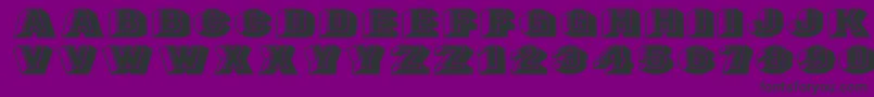 Leecapsex-Schriftart – Schwarze Schriften auf violettem Hintergrund