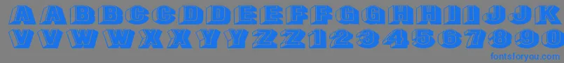 Leecapsex Font – Blue Fonts on Gray Background