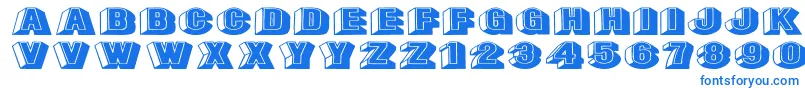 Leecapsex Font – Blue Fonts on White Background