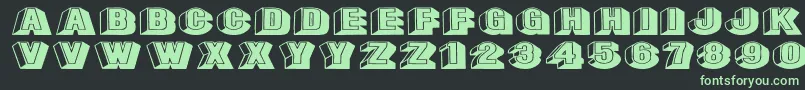 Leecapsex Font – Green Fonts on Black Background