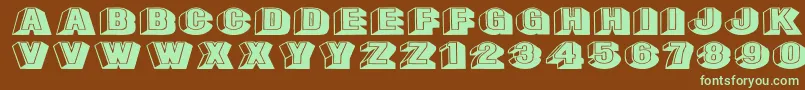 Leecapsex Font – Green Fonts on Brown Background