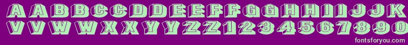 Leecapsex Font – Green Fonts on Purple Background