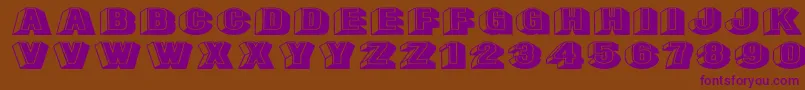 Leecapsex Font – Purple Fonts on Brown Background