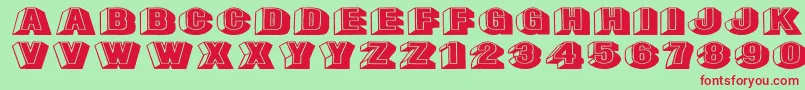 fuente Leecapsex – Fuentes Rojas Sobre Fondo Verde