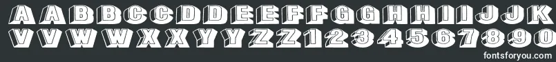 Leecapsex-fontti – valkoiset fontit mustalla taustalla