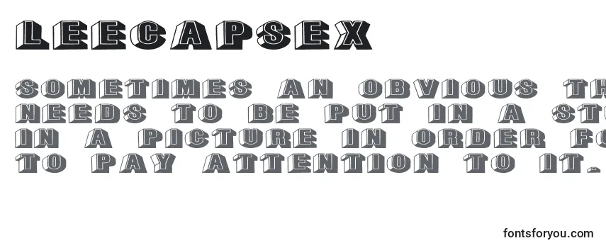 Schriftart Leecapsex