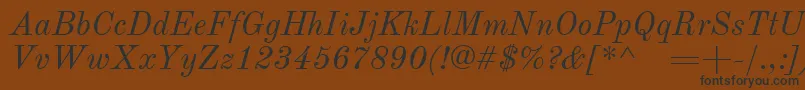 OldstandardItalic Font – Black Fonts on Brown Background
