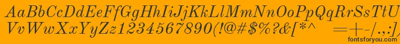 fuente OldstandardItalic – Fuentes Negras Sobre Fondo Naranja