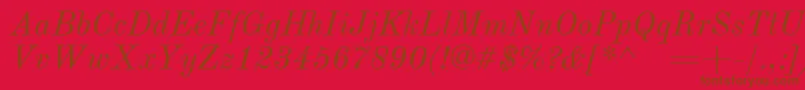 fuente OldstandardItalic – Fuentes Marrones Sobre Fondo Rojo