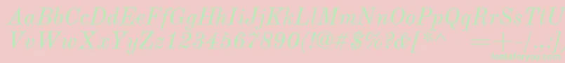 OldstandardItalic Font – Green Fonts on Pink Background