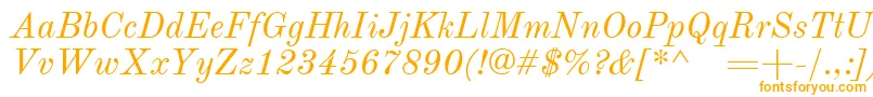 フォントOldstandardItalic – オレンジのフォント