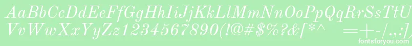 OldstandardItalic Font – White Fonts on Green Background