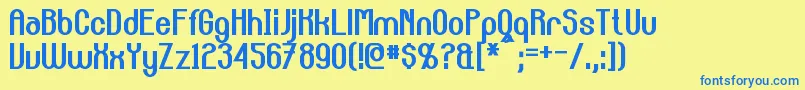 CarltonBold Font – Blue Fonts on Yellow Background